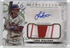 2022 Topps Inception 15/100 Luke Williams #IAP-LW Patch Auto 2s2