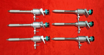 6pc-Laparoscopic Trocar Cannula Metal 10mmx100mm Endoscopy Surgical Instruments