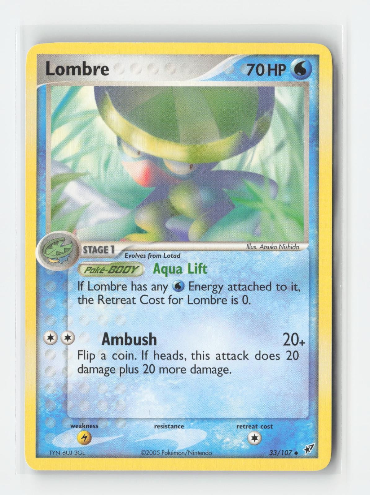 Lombre 33/107 Uncommon Deoxys Pokemon Moderately Played