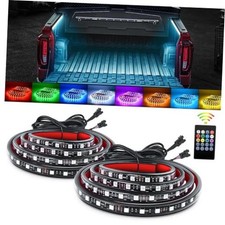 RGB Truck Bed Light Strip 2PCS 60" 180 LEDs Neon Accent Lighting with RF