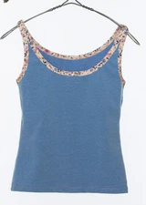 100% Cotton & Spandex Tank top with shelf bra, size: Large, NWT, 30011CHPH