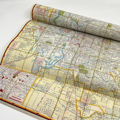 Vintage Map Wrapping Paper Roll 18x120 Real 1930s 60s Maps Gift Wrap