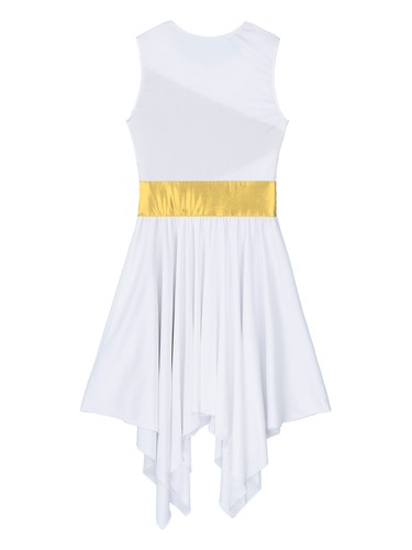 Abito da ballo donna metallizzato lode overlay tunica color block culto danza, abito - Foto 23 di 59