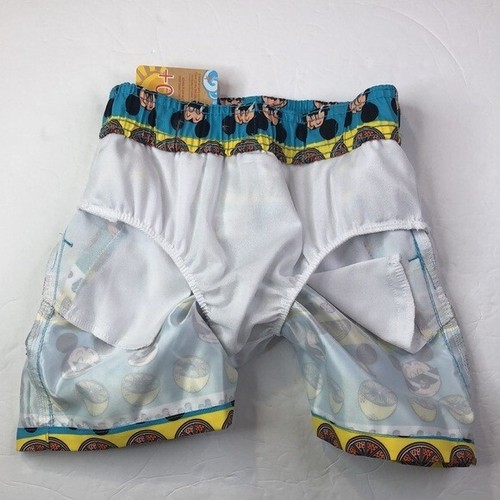 Mickey Mouse Trunks Kids Size 4 Disney Tropical Swimming For Summer UPF 50 + - Picture 6 of 11