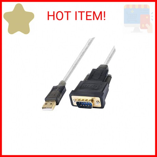 DTech Serial Cable to USB Adapter DB9 Male RS232 Port Supports Windows ...
