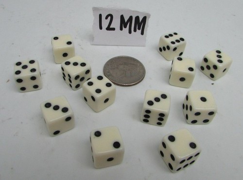 Crisloid D Dice 12 Ct Box Various Sizes and Colors New Old Stock One Dozen Dice - Picture 4 of 13