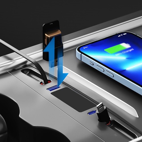 for Tesla Model Y 3 2024-2021 USB Hub Fast Charger Docking Station Accessories - Picture 5 of 10