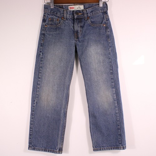 Levis 550 Jeans Boys 8 Reg Blue Faded Relaxed Fit 100% Cotton Denim - Picture 7 of 15