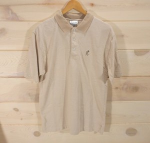 Disneyland-Men-039-s-Size-M-Mickey-Mouse-Polo-Shirt-Tan-Beige-Short-Sleeve