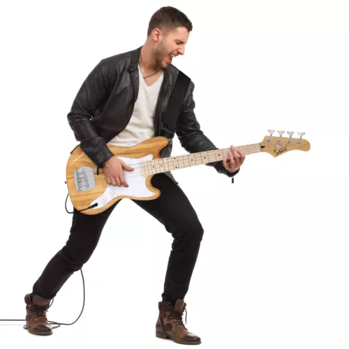 4String30''Short Scale Thin Body GB Electric Bass Guitar with Strap Professional