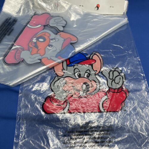 Vintage Chuck E Cheese Show Biz durchsichtige Tasche Posten (10) NEU Ticket Zuckerwatte Beutel - Bild 12 von 17