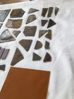 Lot of 34 PCS. Vintage Brown.Amber.Lavender.SLAG GLASS.OLD.+1 Plain Amber Pc. — photo 4