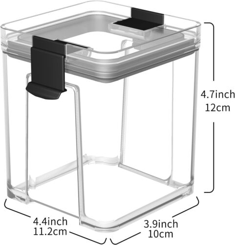 5.6Cup Sealed Food Storage Container, Fridge Organizer Bins with Clips for Kitch - Picture 2 of 7