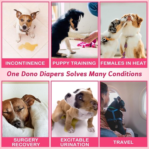 Dono Disposable Pet Diapers Female Dogs 2018 Super Absorbent Soft Heating Pee Di - Picture 10 of 12