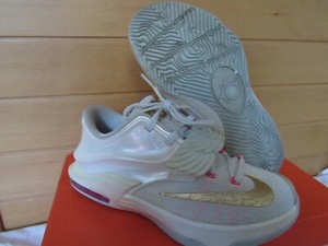 nike kd white and gold