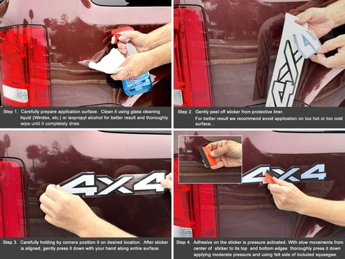 Calcomanías adhesivas 4x4 todoterreno tracción en las cuatro ruedas tamaño 14,5 x 4 pulgadas (juego de 2) - Imagen 9 de 17