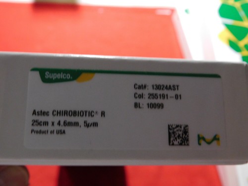 Colonne chirale CLHP neuve Supelco Astec CHIROBIOTIC® R, 5um, 250 x 4,6 mm ; 13024AST - Photo 2 sur 3