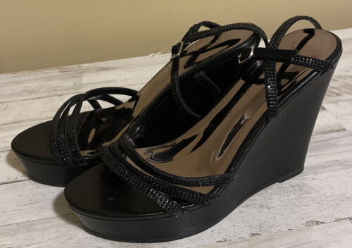 Sugar Platform Wedge Sandal Harriette Ankle Strap Womens Size 8.5M