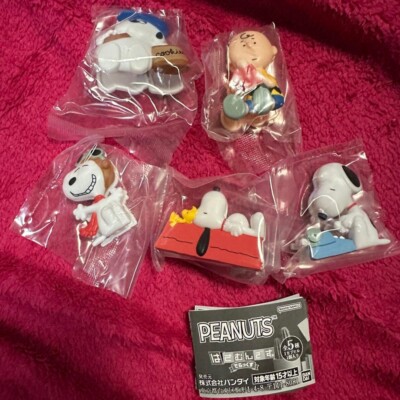 PEANUTS SNOOPY paper clip complete set 5 Gacha Capsule Toy