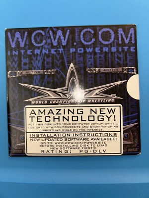Wcw Cds WCW.COM Internet Powersite Powerdisk Cyberring CD-ROM RARE WWF WWE ECW ...
