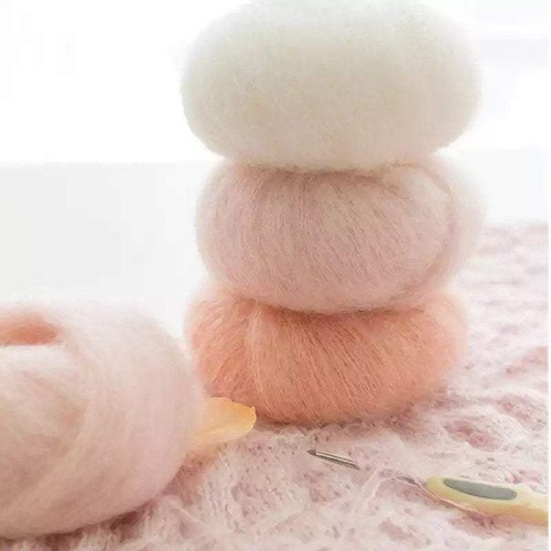 Fine Mohair Yarn Ball 25g - Diamond Fiber, Angora Hair - 31 Colours - Picture 3 of 43