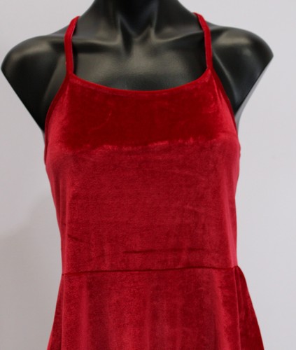 Sugar & Jade Girl's Flowy Velour Strappy Skater Dress WR4 Red Size 16 NWT - Picture 2 of 4