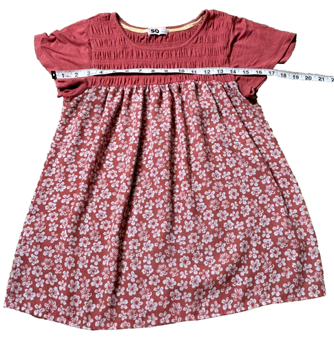 SO Girl's Blouse Set Small Navy Blue Orange Cotton - Picture 8 of 9