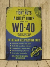 Tin Sign 8x12 Tight Nuts Rusty Tool Rustic Vintage Style Funny Garage Mechanic