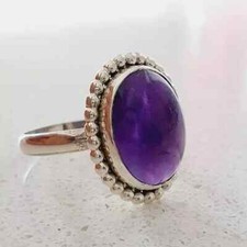 Amethyst Ring 925 Sterling Silver Handmade Ring Gemstone Dainty All Size C 326