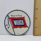 1950’s Vintage Post Cereal WABASH 'Follow the Flag" Miniature Railroad Tin Sign