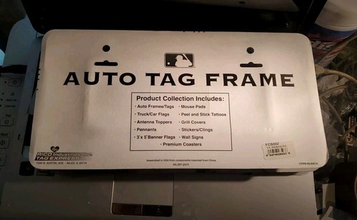 Two (2) NEW MLB Texas Rangers Logo Style Baseball Chrome License Plate Frames - Picture 4 of 4