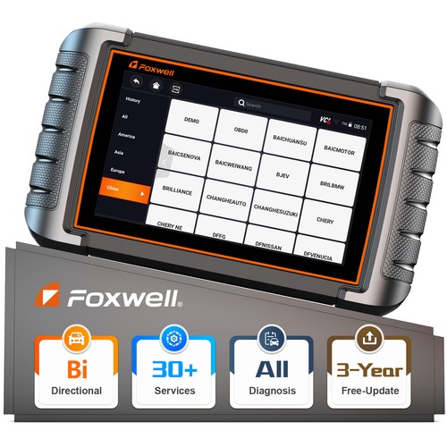 FOXWELL NT809 OBD2 Scanner All System Bidirectional ABS SRS OIL SAS Reset Tool - Picture 1 of 16