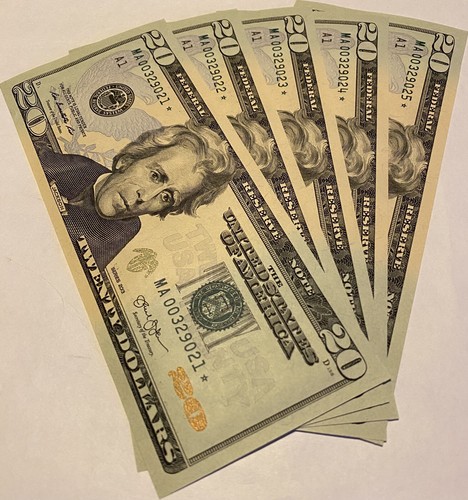 ⭐️TWO (2) CONSEC VERY RARE⭐️STAR NOTE $20 RARE BOSTON DIST 2013 GEM UNCIRCULATED - Picture 9 of 12