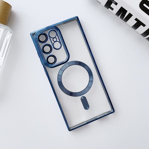 For Samsung Galaxy S23 S22 Ultra S21 Plus Magsafe Plating TPU Clear Case Cover - Photo 6 sur 20