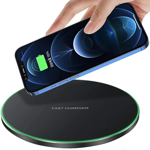 30W Wireless Charger Pad Matte Charging Mat For Samsung S23 Google Pixel 7 Pro - Foto 1 di 11