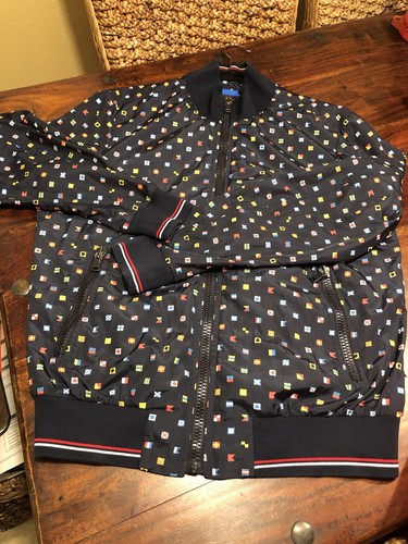 Paul & Shark Yachting - Nylon Blue Lightweight Jacket- With Flags Sz L