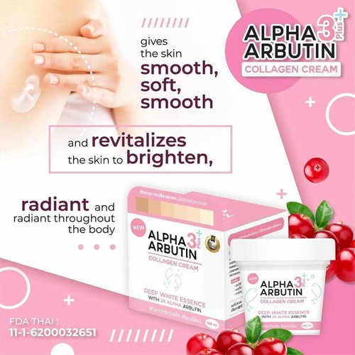 Alpha Arbutin Cream 3 Plus Collagen Cream Body Radiance Smooth Brighten 100 ml - Picture 4 of 11