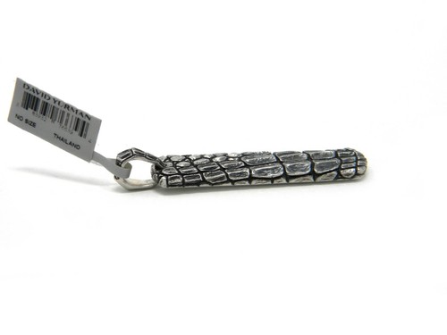 David Yurman Mens Sterling Silver Gator Ingot Enhancer NWT - Picture 2 of 3
