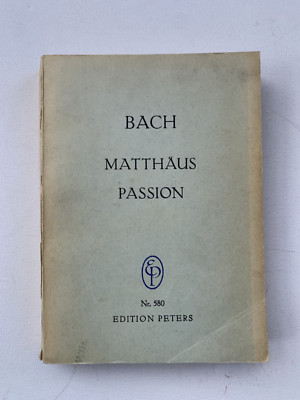 Noten . J.S. Bach. Matthäus-Passion.  Taschenpartitur.