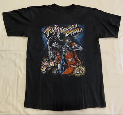 VTG Pat Travers Band Live In Concert TShirt Women Men Cotton