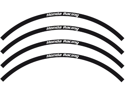 KIT ADESIVI CERCHI RUOTE ENDURO CROSS MOTARD BLACKBIRD CRYSTALL HONDA RACING BLK - Foto 2 di 2