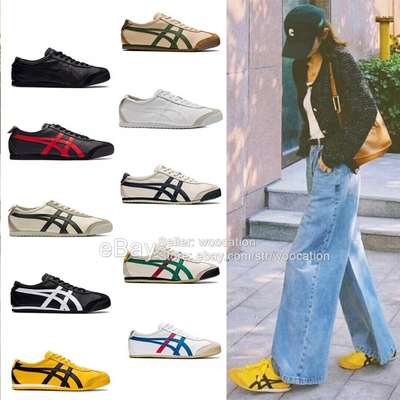 #ad #ad Onitsuka Tiger MEXICO 66 Black Classic Red Fashion Sneakers 1183C102 $70.99