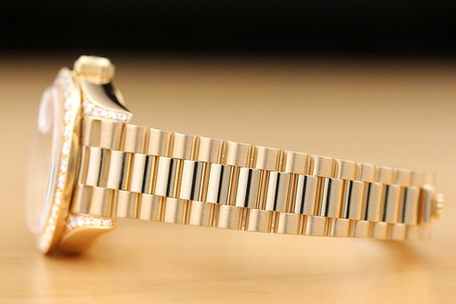 RELOJ ROLEX SEÑORA PRESIDENTE ESFERA DIAMANTE DE FÁBRICA ORO AMARILLO 18K BISEL 1,13 QUILATES - Imagen 5 de 10