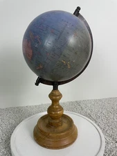 Studio Decor Viewpoint Heritage Home Desk Tabletop Globe w/ Wooden Base Stand