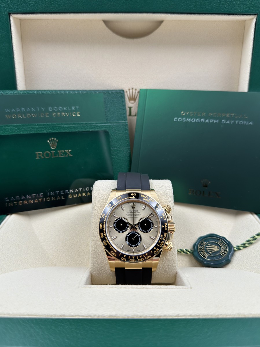 Rolex Daytona 40mm Yellow Gold Champagne YML Dial Oysterflex