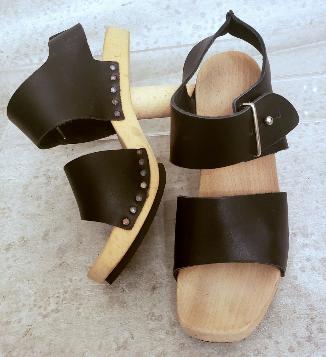 Trippen hoppla wood heel Sandals size 36 us 6 | eBay