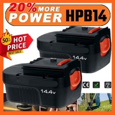 2 Pack 14.4 Volt 4800mAh Ni-Mh Battery for Black and Decker HPB14 FSB14 A144 US
