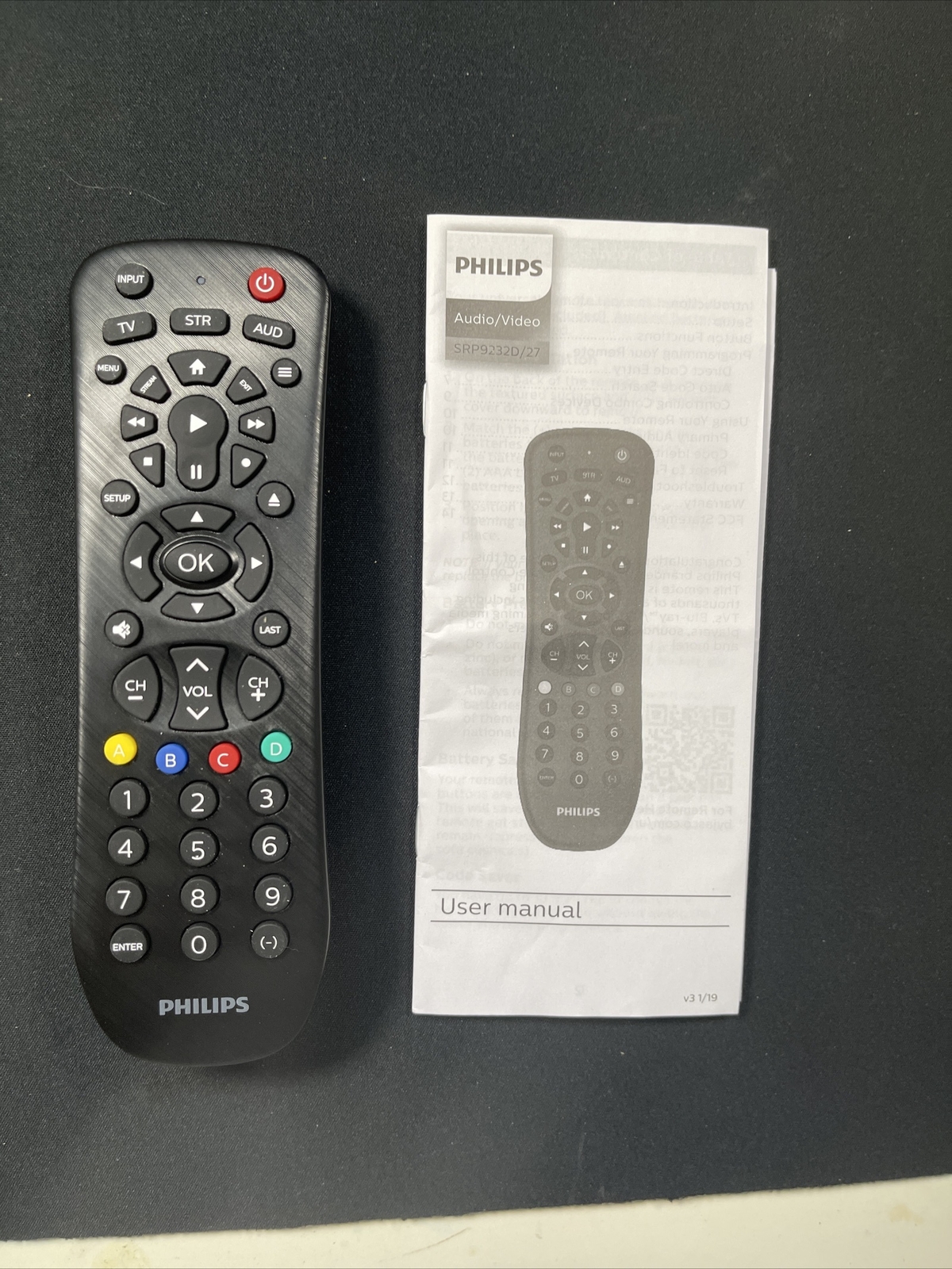 Philips 3-Device Universal Remote, Brushed Graphite SRP9232D/27