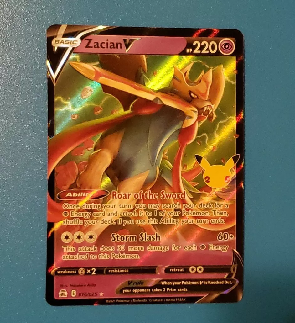 Zacian V - Celebrations Pokémon card 016/025