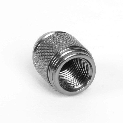 4 X ALUMINUM GUN METAL BULLET STYLE TIRE/RIM VALVE AIR PORT COVER WHEEL STEM CAP - Picture 4 of 6